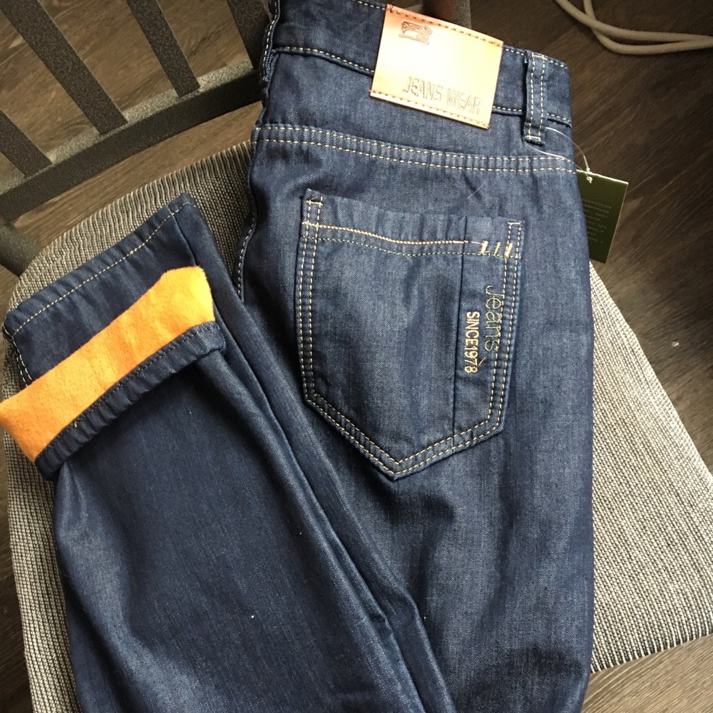 Men’s or teen  jean wear jeans fleece lined